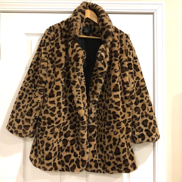 Love Tree Leopard Print Faux Fur Coat - Picture 1 of 1